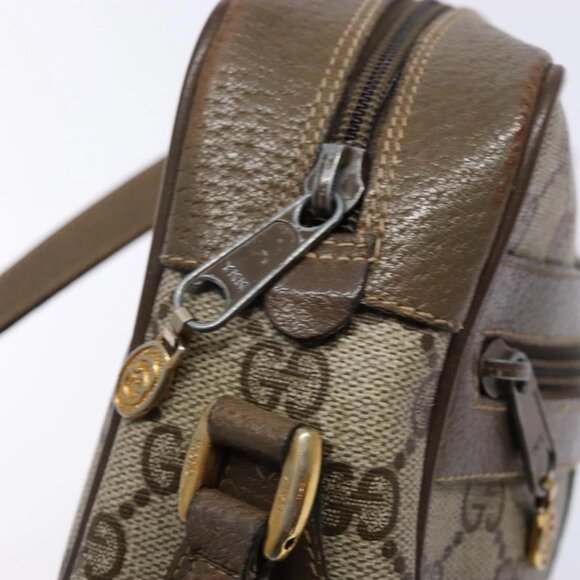 GUCCI GG Supreme Web Sherry Line Shoulder Bag PVC Beige 68 02 004 Auth 134064 - Picture 10 of 16